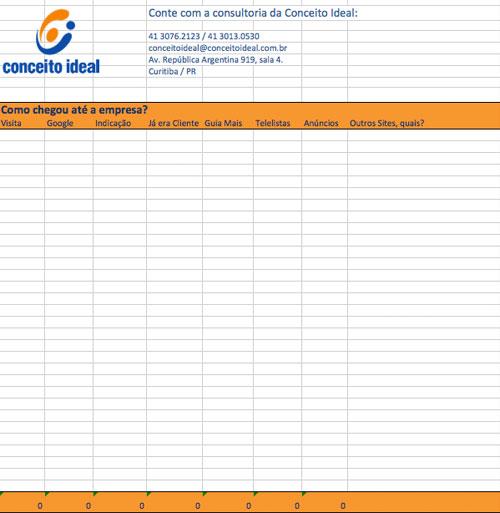 Dicas de propaganda para pequena e média empresa: Controle de contatos (2) - ligações, emails e visitas - Conceito Ideal