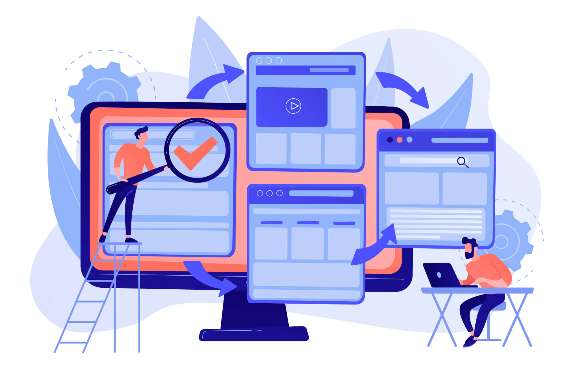 Microsite Development Concept Vector Illustration
