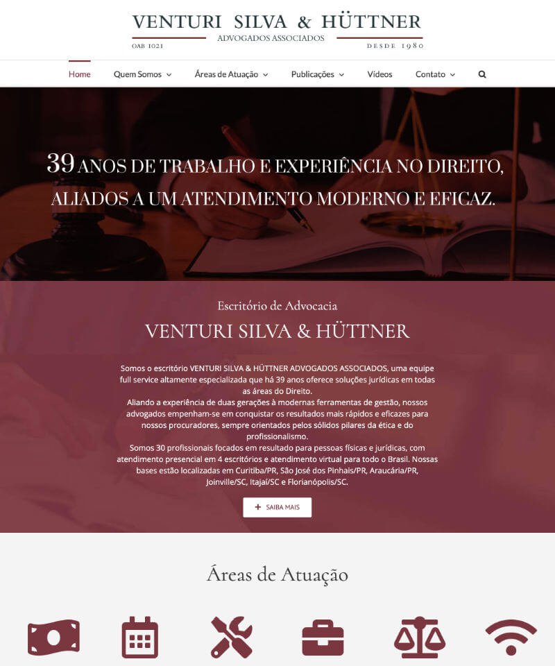 Criação de Sites Venturi Silva Huttner