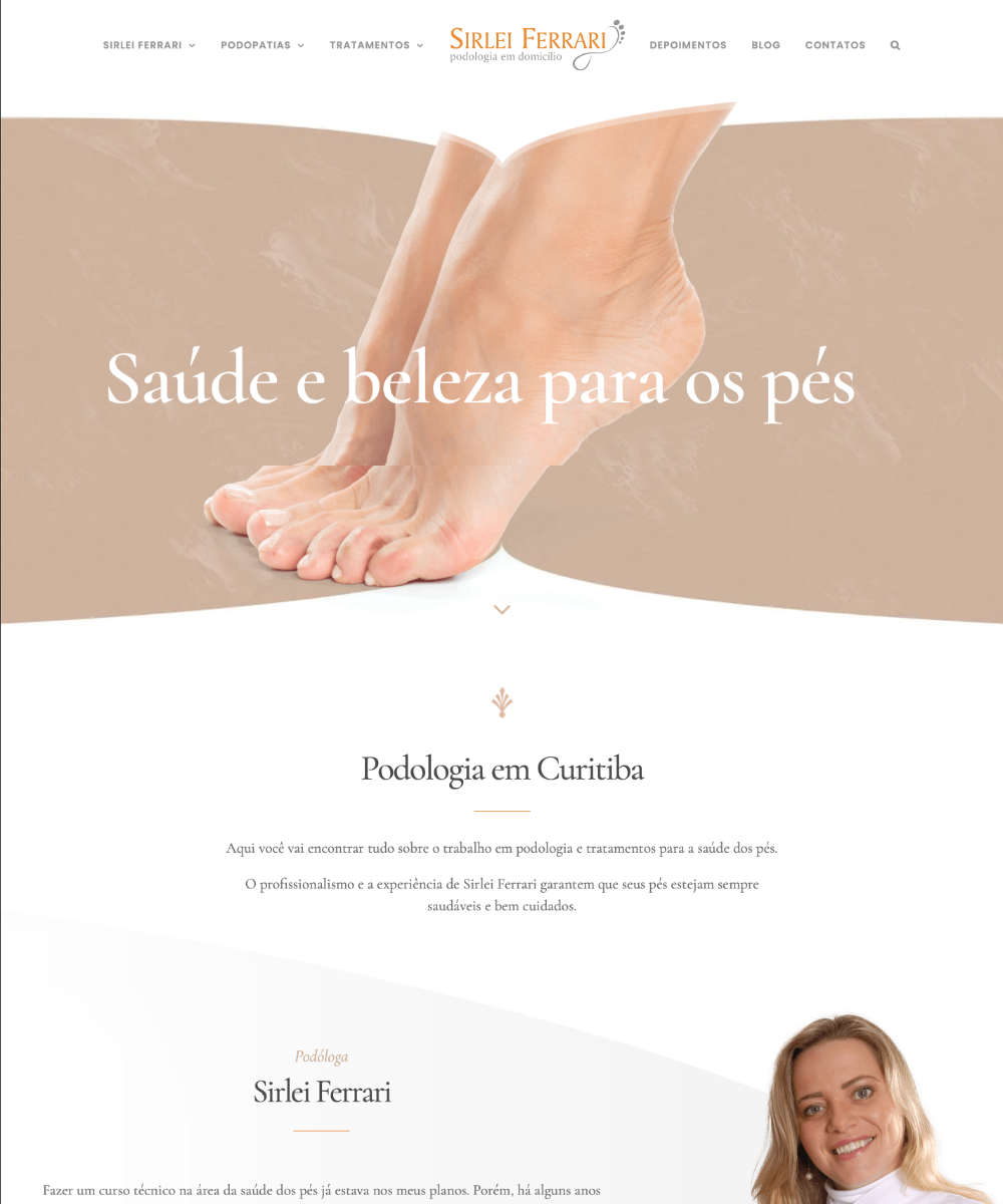 Criação de Sites Podologia em Domicilio